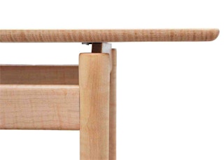 Modern Custom Norm Stoeker Tiger Maple and Walnut Inlaid Rectangular Side Table