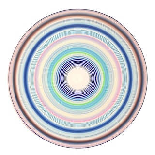 "Follow" Contemporary Colorful Concentric Circle Abstract Painting 2022