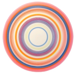 "Paris" Contemporary Colorful Concentric Circle Abstract Painting 2022