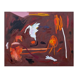 "Dropping a Lit Match" Contemporary Warm Toned Abstract Expressionist Painting 2024