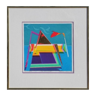"The High Priest" Geometric Pop Art Artist Proof 1987