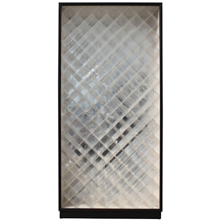 Modern Monumental Rectangular Lucite Wine Rack with a Black Frame