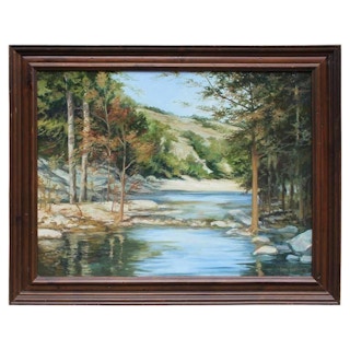 Realistic Texas River Landscape, 1978