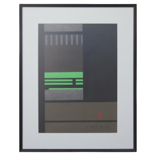 Japanese Minimal Interior Woodblock Print