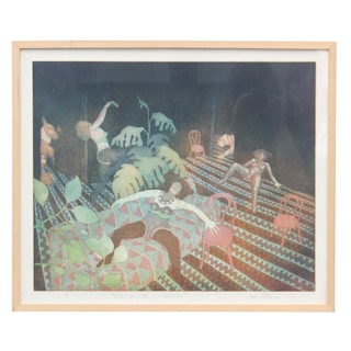 "Tigger And The Kangerabbit" Surrealist Lithograph, 1976