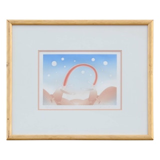 Jean Michel Folon- "Le Rencontre"- Contemporary Screen Print 1981