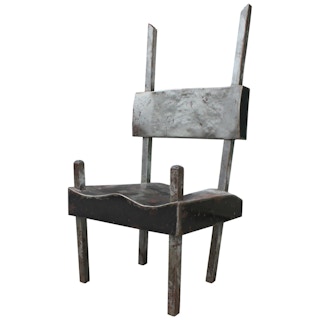 Interesting Modern Metal Lounge Chair by Houston Artist Ed Wilson