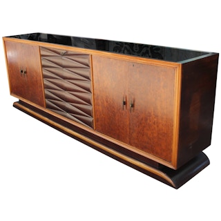 Monumental and Stunning Burl Italian Sideboard