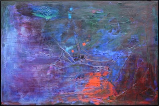 Paul Reeves- Dark Blue, Purple and Red Abstract 2018