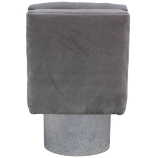 Pair of Modern Chrome Base and Grey Mohair Swivel Lounge Chairs