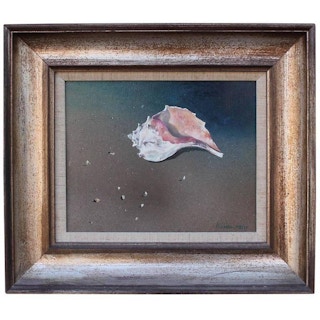"Conch on the Beach" Realist Still Life, 20th Century