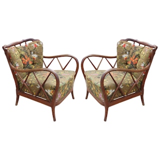 Iconic Italian Lounge Chairs Attributed to Paolo Buffa