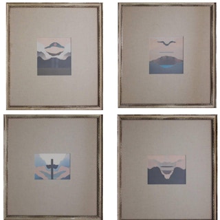 Quadriptych - Mixed Media Abstract Landscape Collage