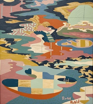 "Temporary Cure for Existential Dread No. 39" Contemporary Colorful Landscape 2022