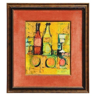 Untitled Warm Toned Abstract Impressionist Still Life 1970's