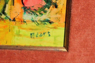 Untitled Warm Toned Abstract Impressionist Still Life 1970's