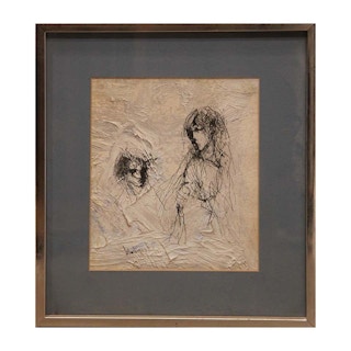 Untitled Abstract Mixed Media Madonna Figurative 1970