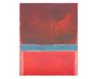 Karen Lastre - "Tango on Tuesday" Red and Blue Colorfield after Mark Rothko, 2005
